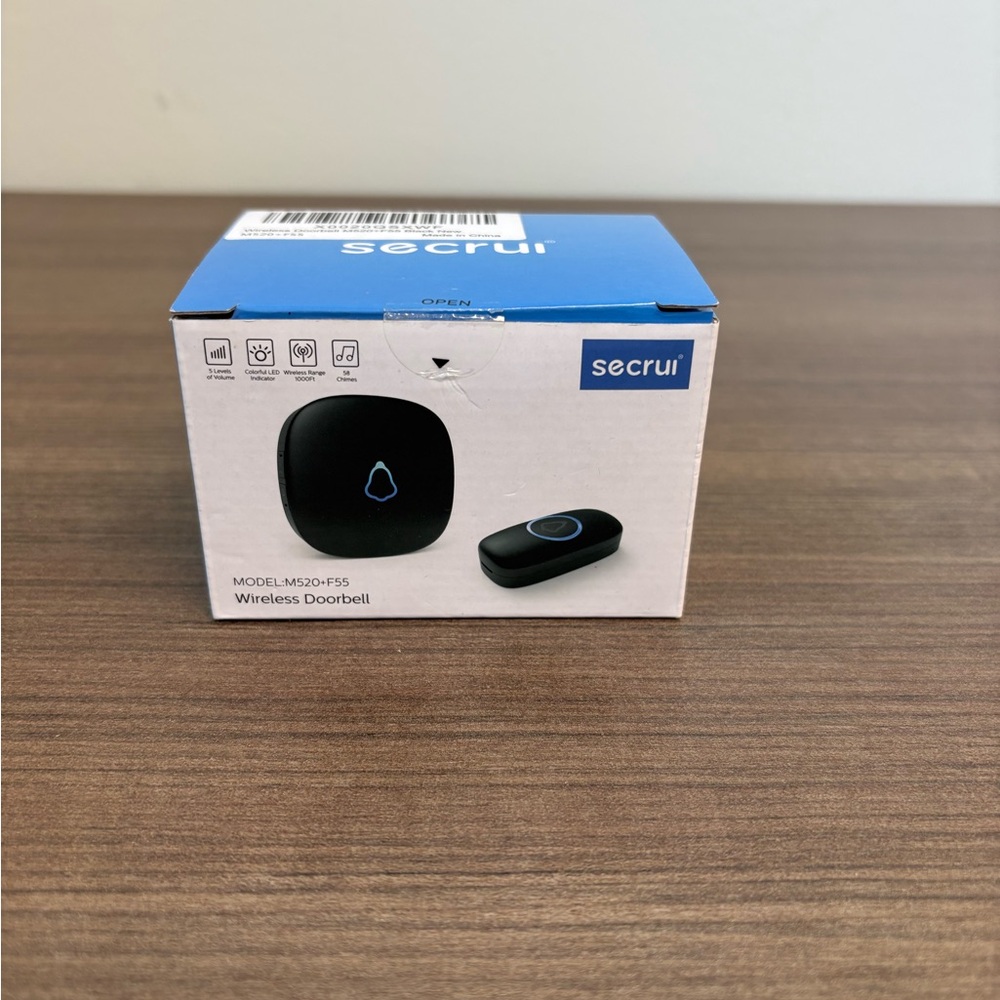 SECRUI Wireless Doorbell, Easy installation, Waterproof, Adjustable Volume BNIB